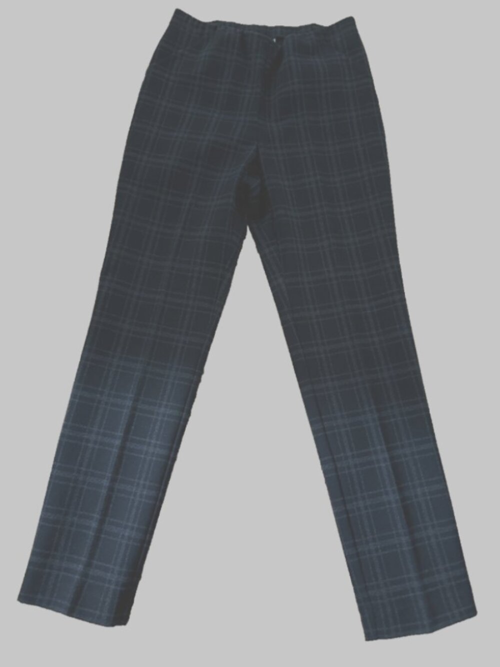 J Jill Size Petite Small Ponte Slim Leg Black/Gray Plaid Pull On Pants stretch